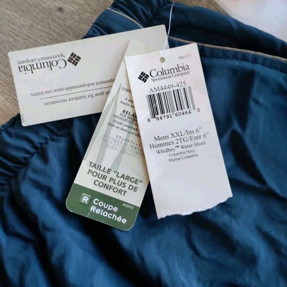 Vintage Columbia Whidbey II Water Swim Shorts Mens XXL Blue NWT - Picture 4 of 5